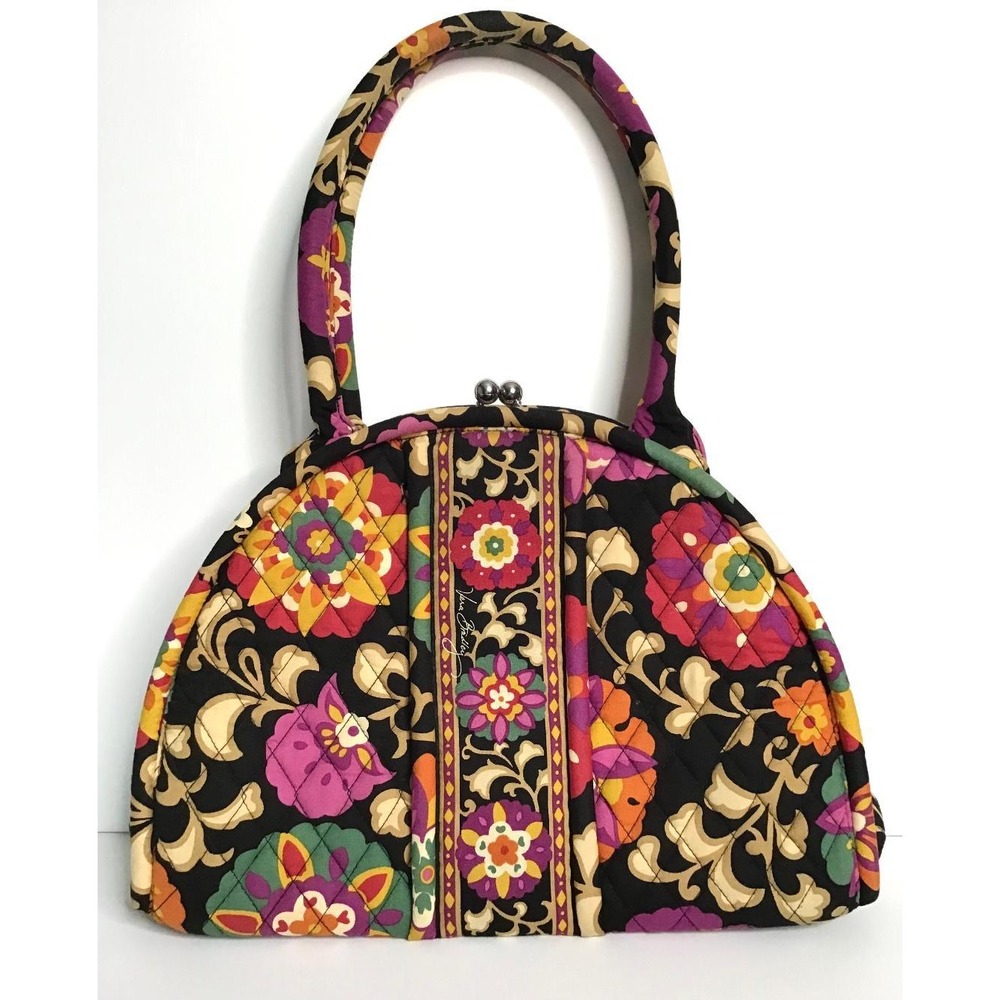 Vera Bradley Kisslock Handbag Quilted Floral Frame Bag Cottagecore Feminine Boho